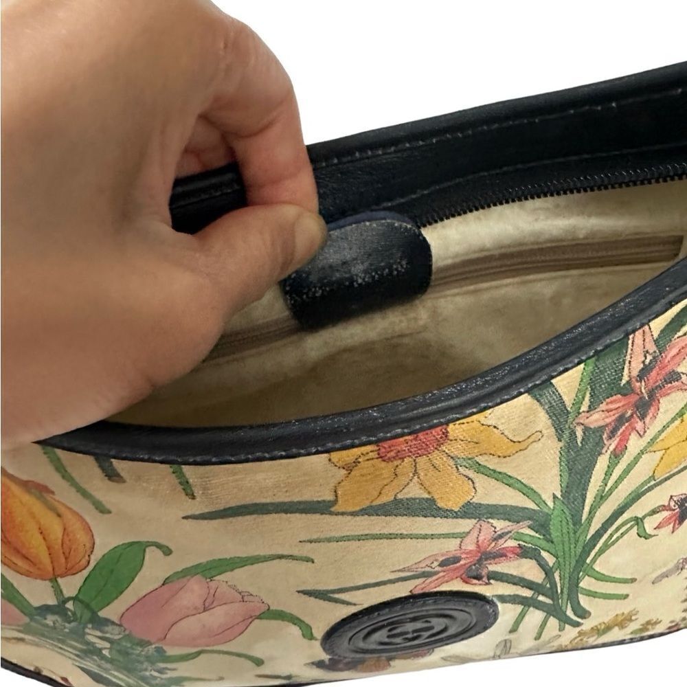 Gucci vintage floral crossbody black - Picture 9 of 16